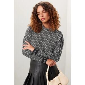 VERONICA BEARD Clarkson Printed Silk Blend Long Sleeve Top